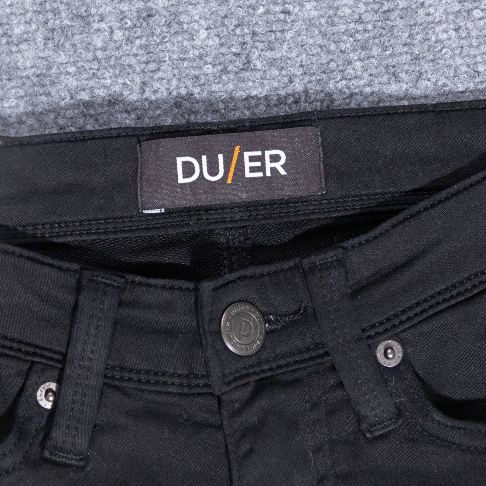 DU/ER Duer Jeans Black Performance Slim Straight Stretch Denim Men’s 28×29