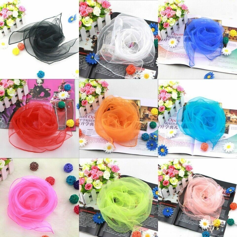 Scarf Chiffon Silk Scarves Small Square Ladies Women Hair Tie Band Head Neck