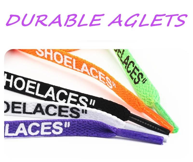 Silicone Printing Shoelaces with Zip Tie Off White the Ten Shoelaces for Sneaker
