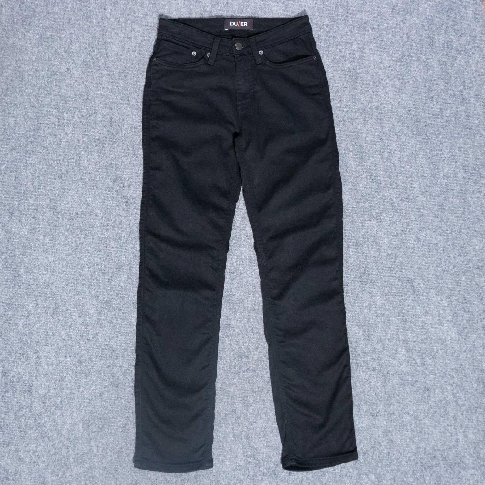 DU/ER Duer Jeans Black Performance Slim Straight Stretch Denim Men’s 28×29