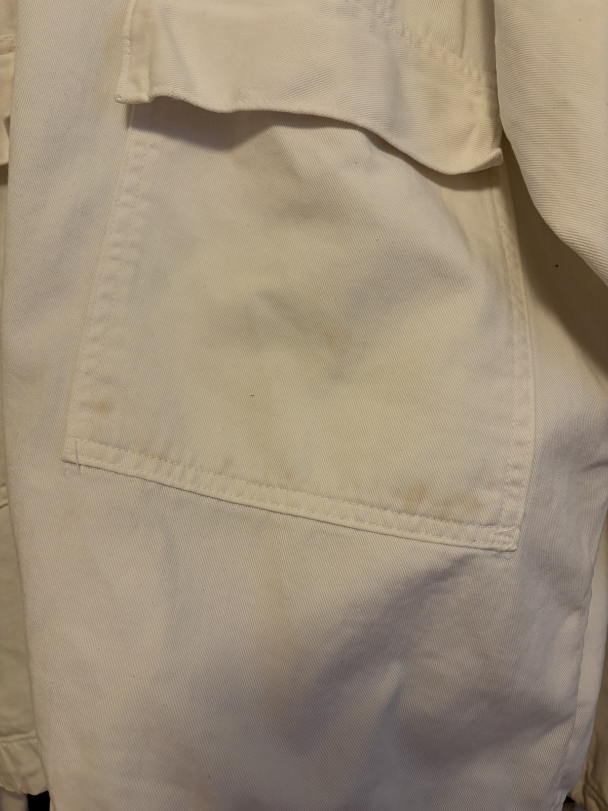 1940s WWII USN US Navy Salvage White Gunner Smock Anorak Jacket