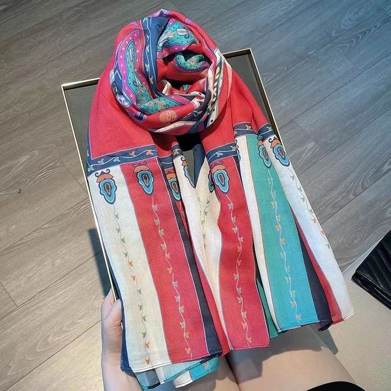 Boho Ethnic Scarf Shawl Wrap Long Lightweight Cover Up for Beach Sun Travel