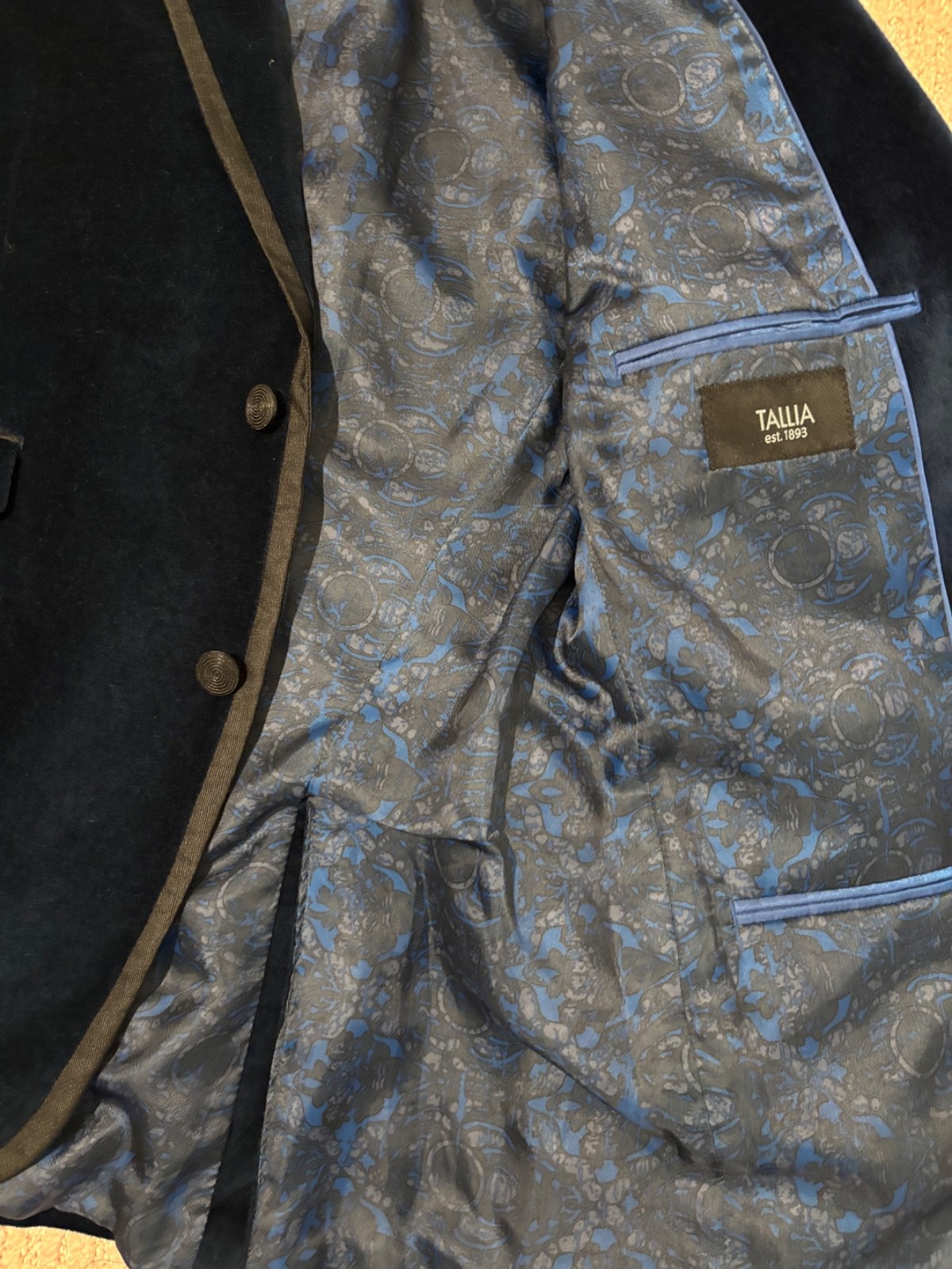 Mens Medium Tallia Blue Blazer