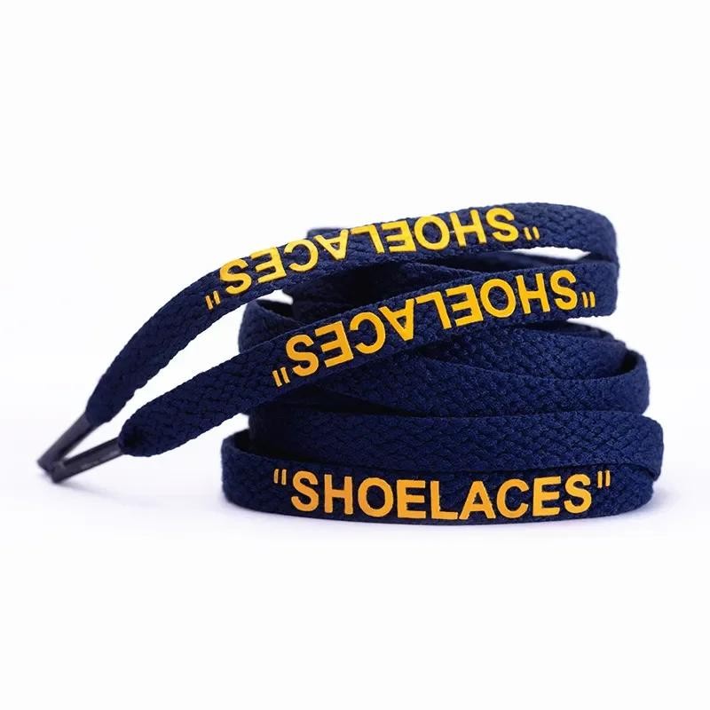 Silicone Printing Shoelaces with Zip Tie Off White the Ten Shoelaces for Sneaker