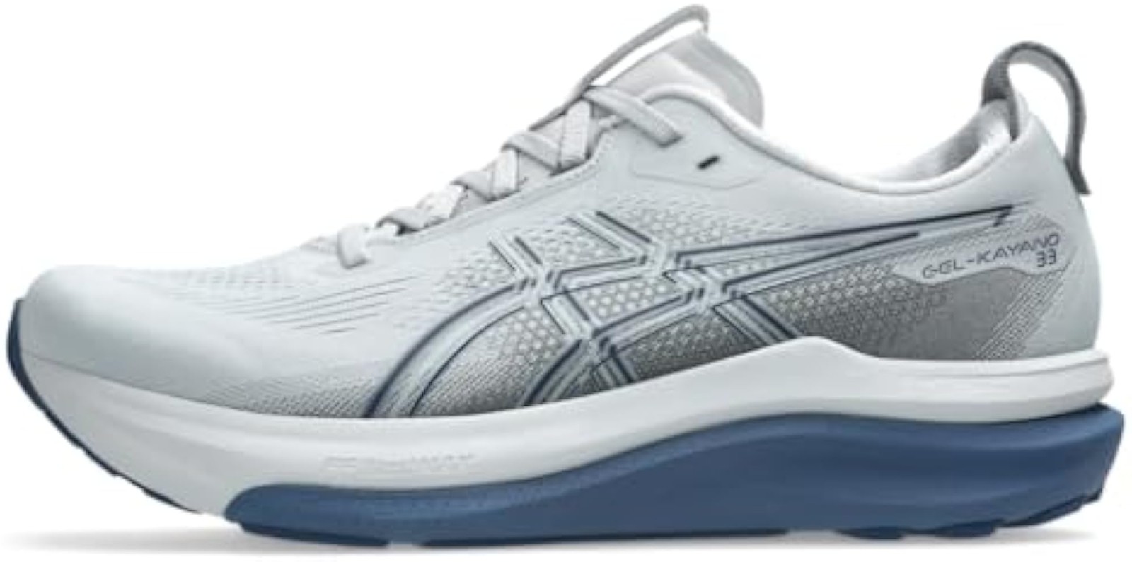ASICS Men’s Gel-Kayano 33 (Extra Wide) Running Shoes, 10.5, Piedmont Grey/Midnig