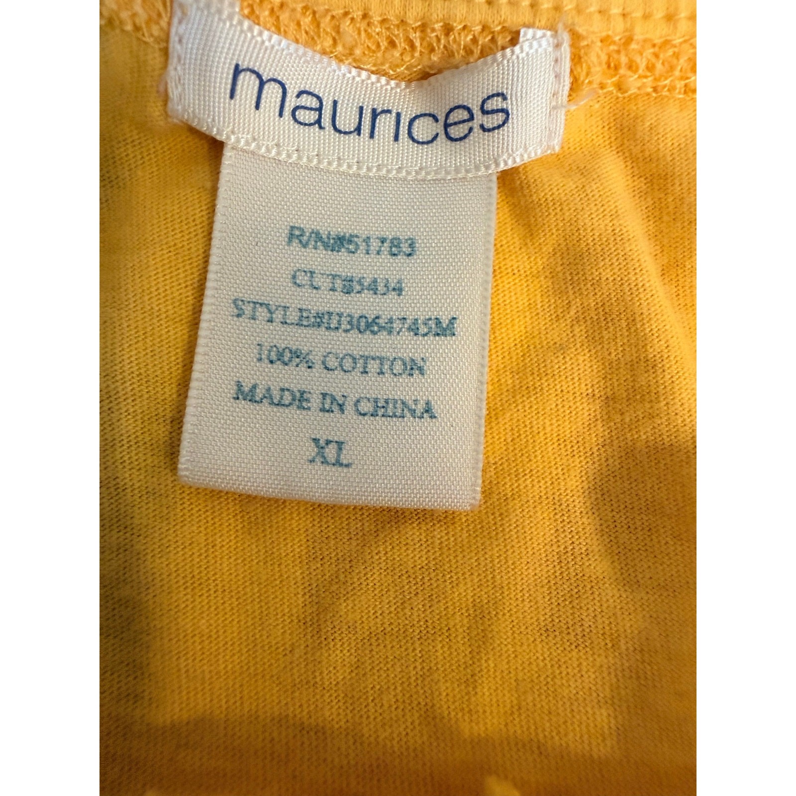 Maurices Size XL Sunshine Yellow 100% Cotton Floral Eyelet Lace Cami Top Boho