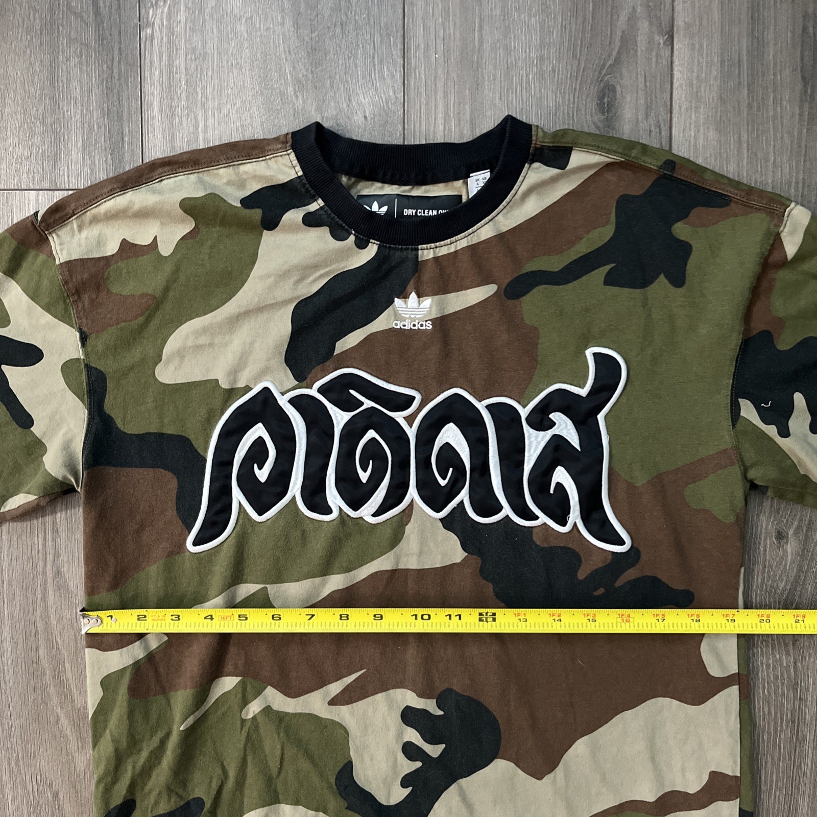Adidas Dry Clean Only Womens XS Green Camo T Shirt Dress
