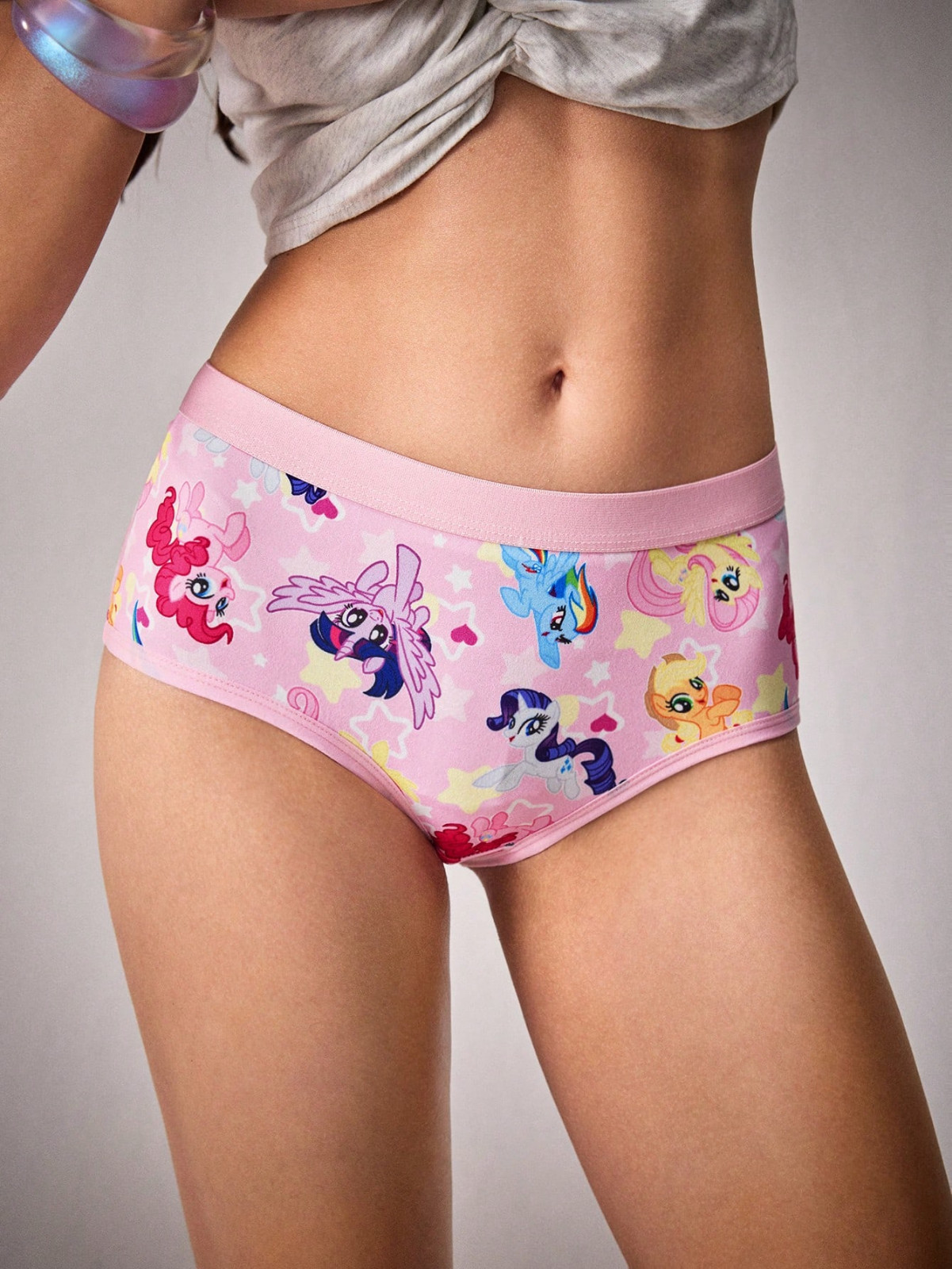 My Little Pony Kawaii Y2K Cartoon Cute Licensed Logo Brief Panties – Pack of 3