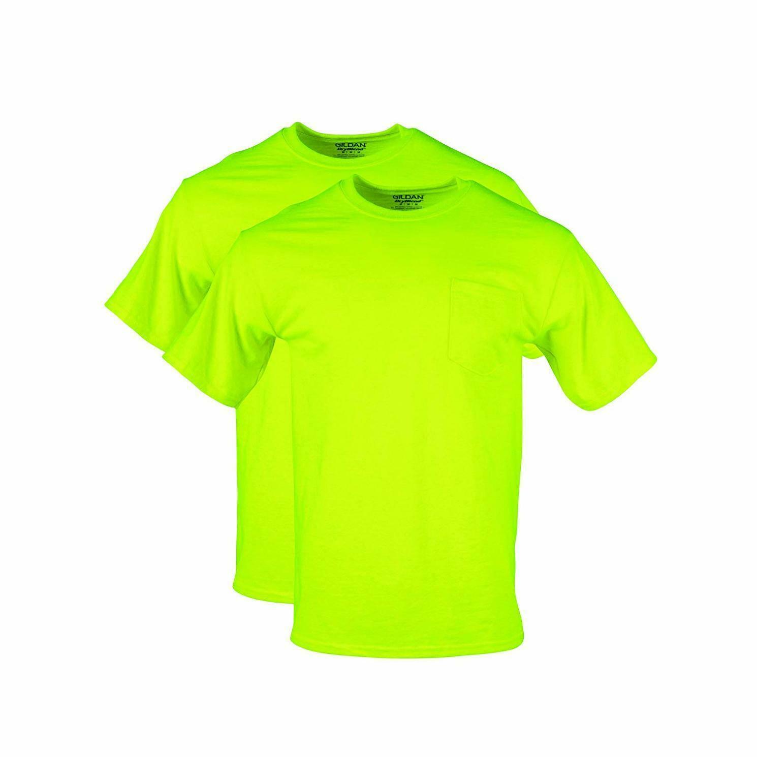 Gildan Men’s T-Shirts DryBlend WorkWear Tall Sizes W/Pocket 2-Pack XLTLT J5-12