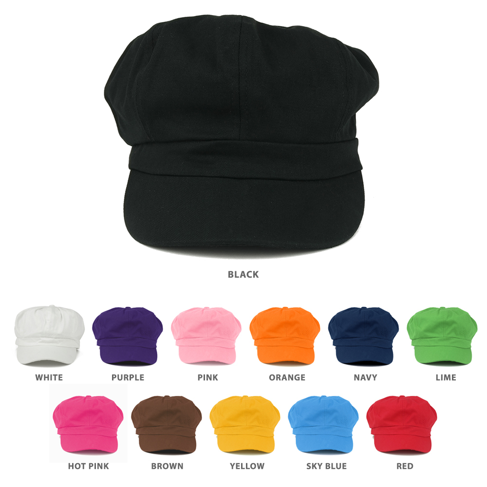 Women’s Lightweight 100% Cotton Soft Fit Newsboy Cap with Elastic Back -FREESHIP