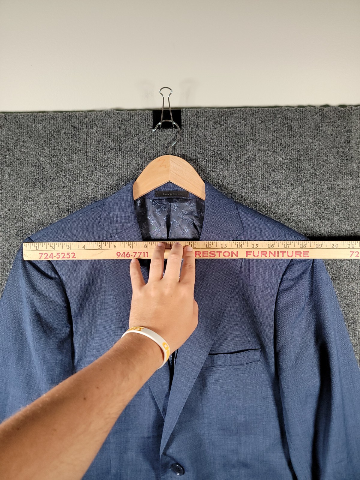 Psycho Bunny Jacket Mens 42R Blue Navy Wool Blazer 2 Button Business Casual
