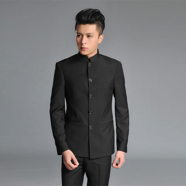 Mens Single Breasted Mao Suit Oriental Chinese Tunic Jackets Pants Blazers Sets