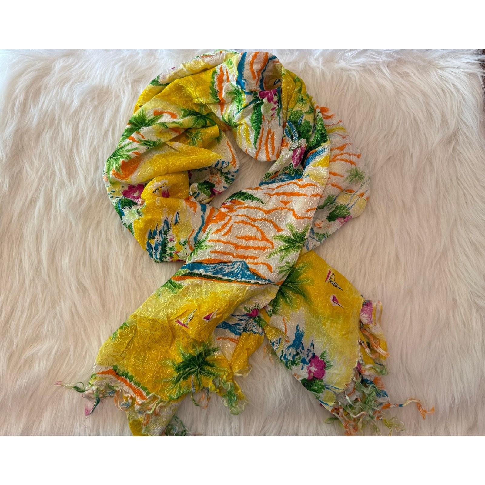 Lot of 3 Womens Fashion Scarves Donni Charm Cashmere Palak Hawaiian Shawl Wrap