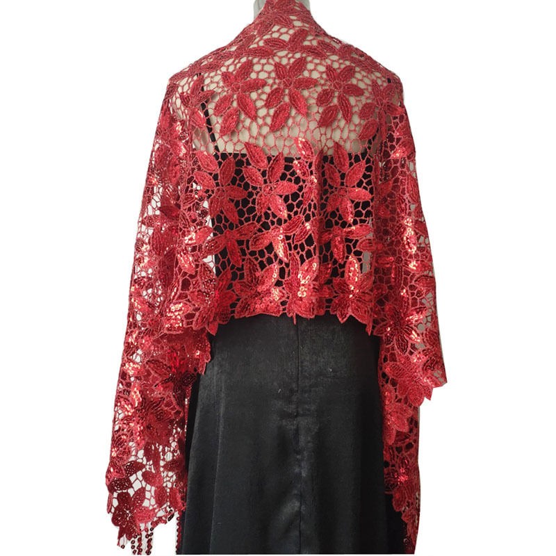 Sequin Tassel Shawl Water Soluble High-End Evening Gown Shawl Cheongsam Women