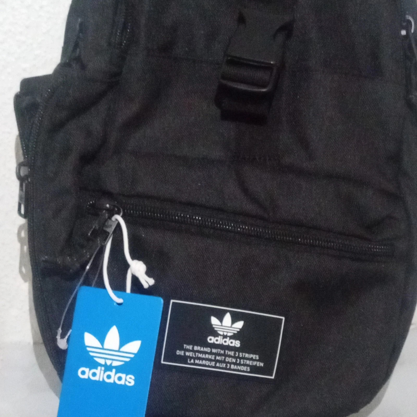 $52 Adidas Originals Utility 4 Sling Black Crossbody Shoulder Bag~ NWT