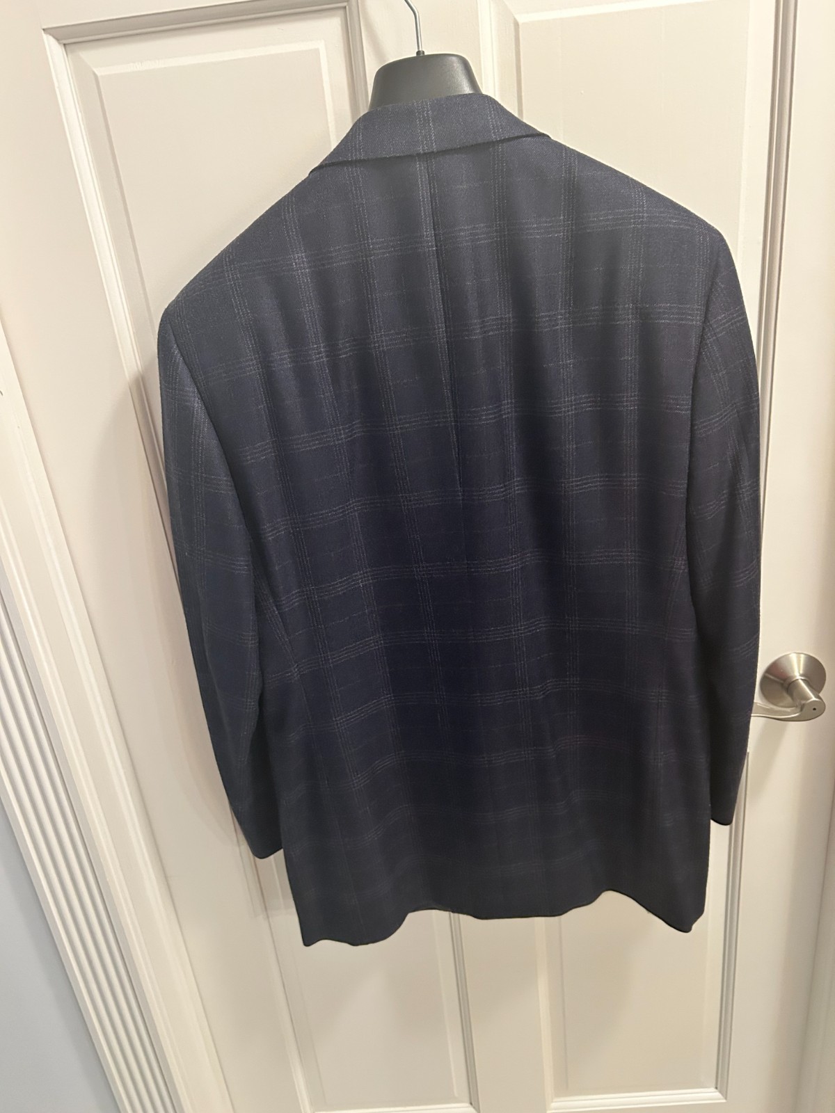 Men’s Canali 2 Button Sports Coat Size 40R in Blue Plaid
