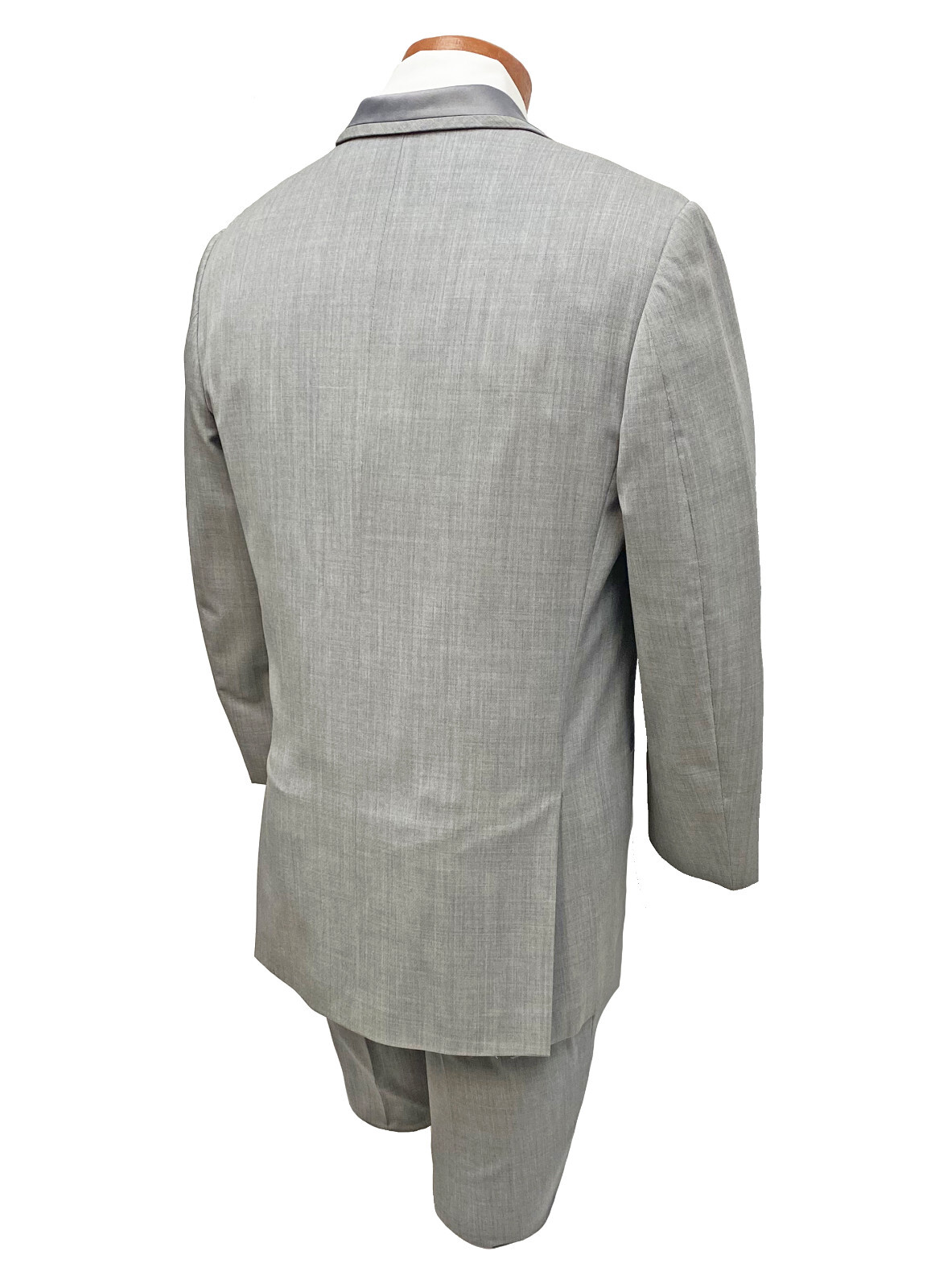 Jean Yves Twilight Men’s Heather Grey Tuxedo 3 Piece Suit with Vest Size 48L 40W
