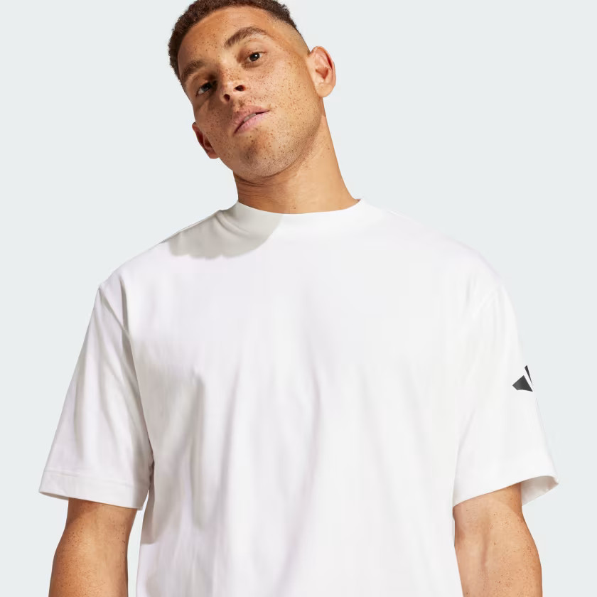 adidas men Essentials Loose Fit 3 Bar Logo Tee