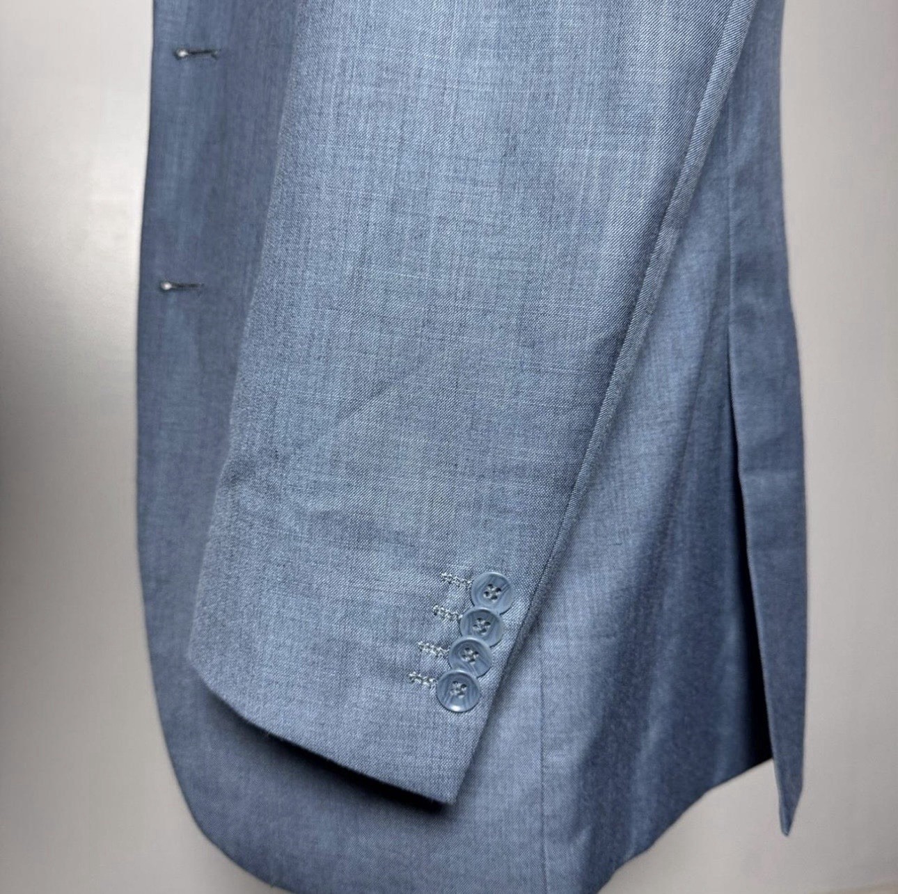 Bocaccio Uomo Men’s Blue 3-Piece Wool Twill Suit Regular Fit 38L