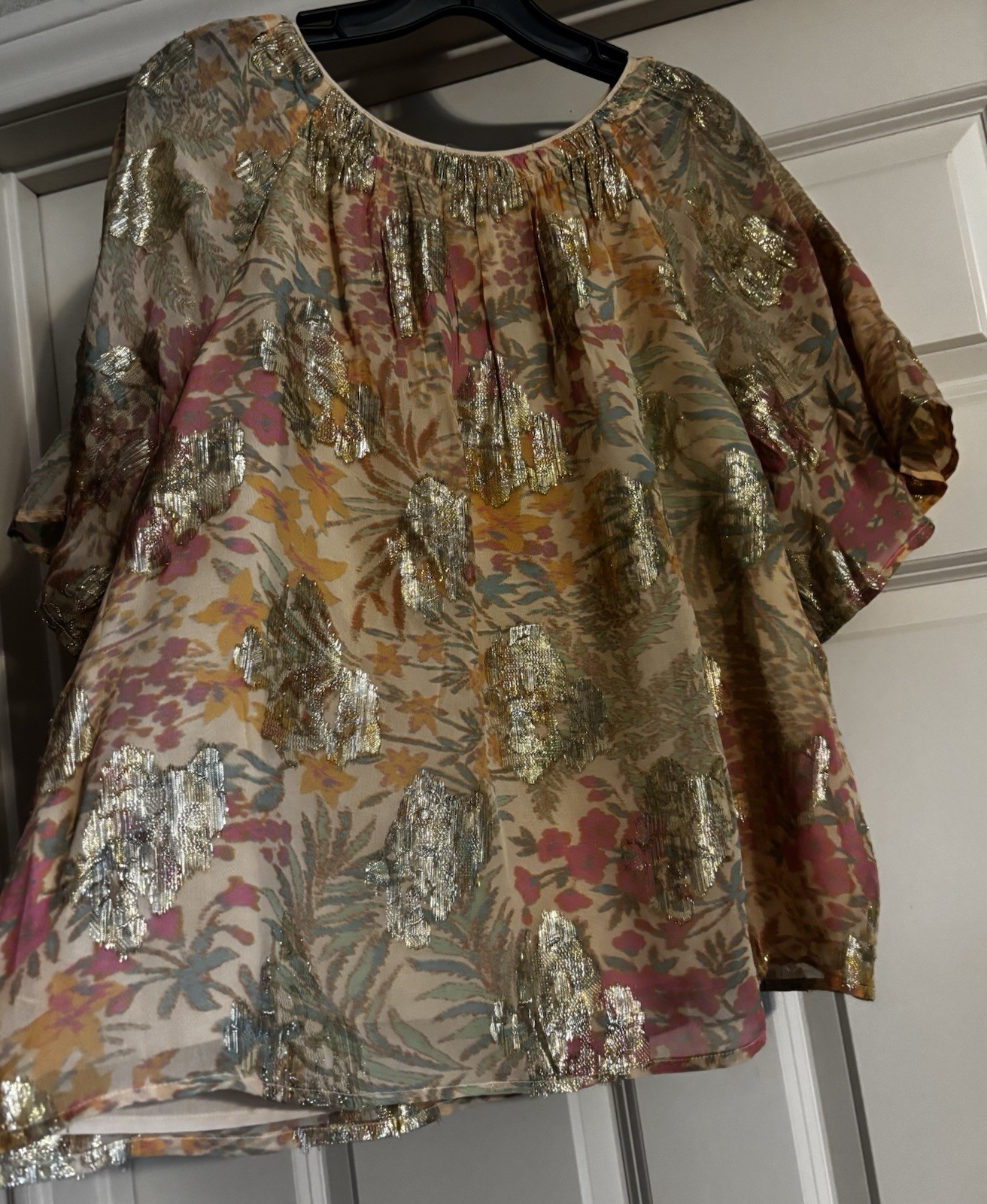 NWT Loft Old Money Shimmer Tie Back Quiet Luxury Mob Wife Glam Size L