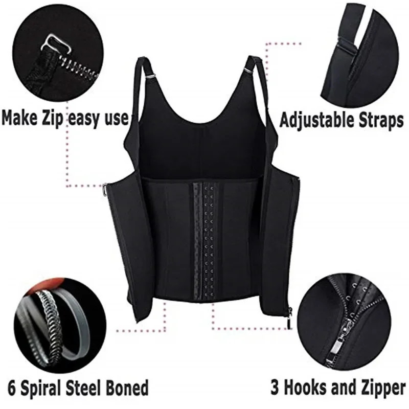 Sweat Waist Trainer Vest Compression Body Shaper Sauna Tank Top Women