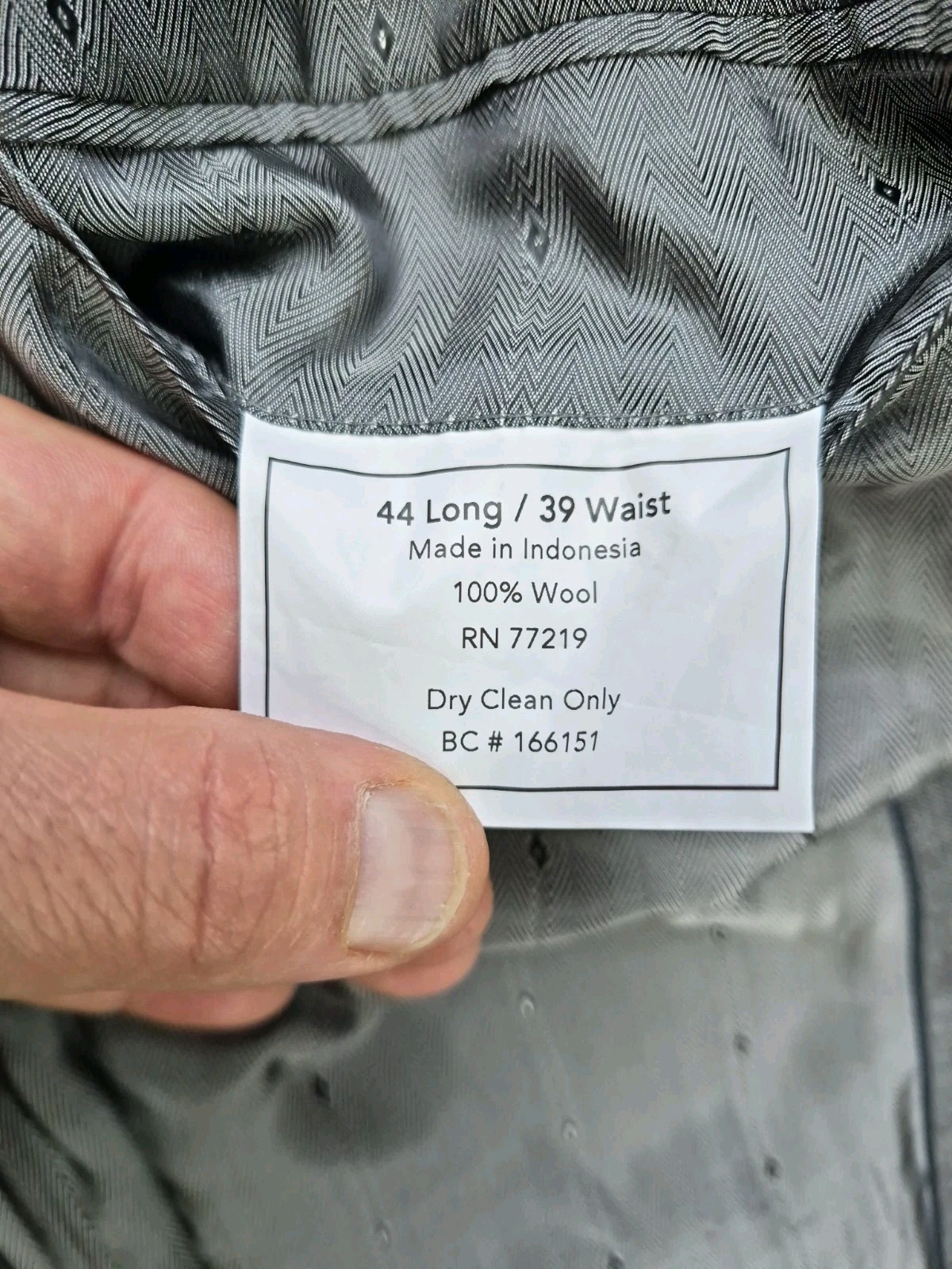 🇺🇸 Joseph & Feiss Mens Wool Sports Coat 44L Gray 2 Button