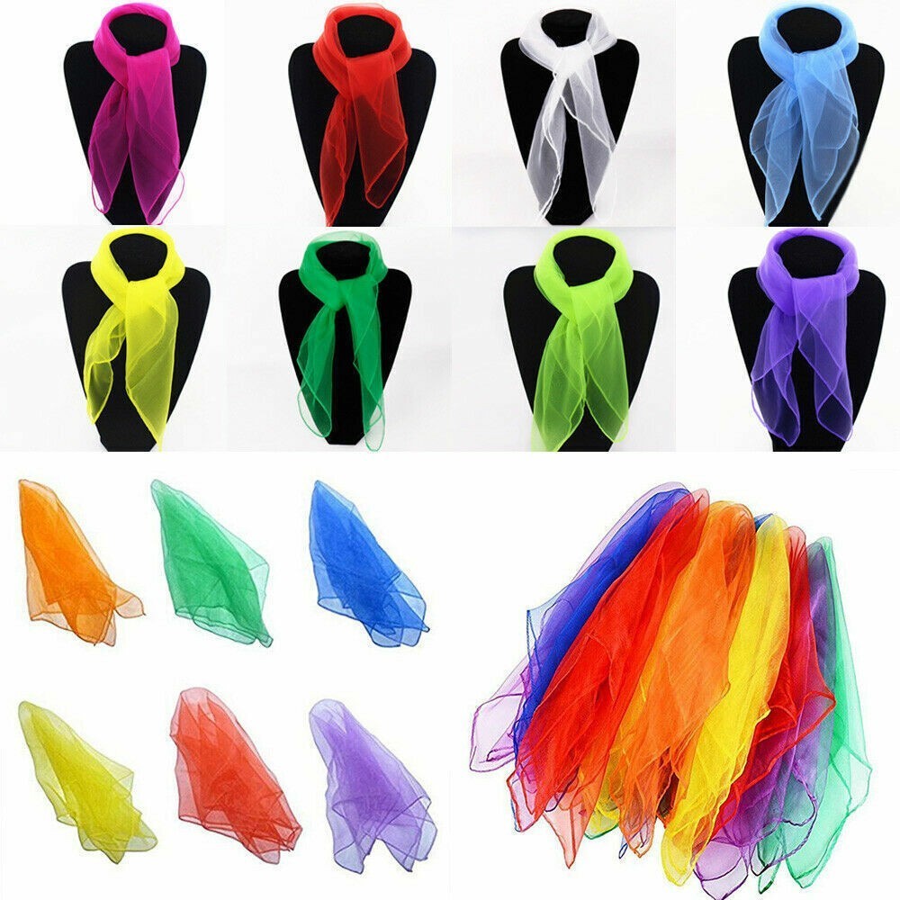 Scarf Chiffon Silk Scarves Small Square Ladies Women Hair Tie Band Head Neck