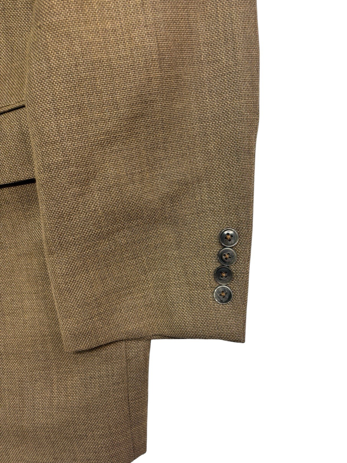 Jack Victor 40L 41L 42L Brown Hopsack Silk Linen Wool Blazer Jacket Sport Coat