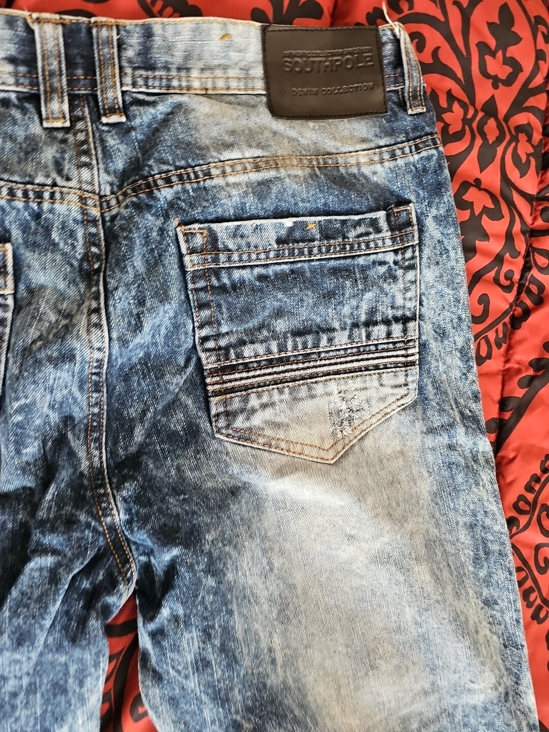 Southpole 34 X 32 Embroidered Front Jeans Fast Shipping Returns Accepted