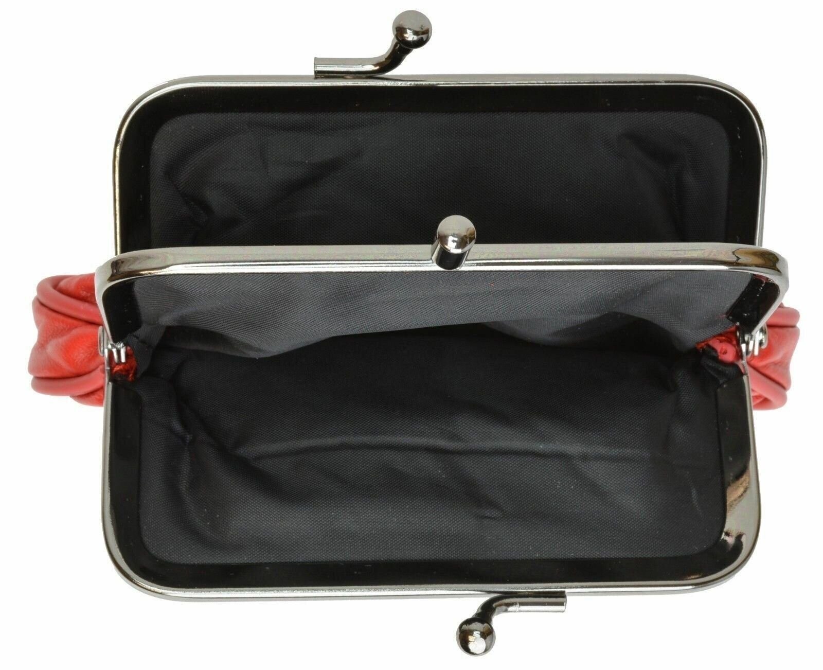 WOMEN’S COIN PURSE SIZE DOUBLE FRAME WITH 2 ZIPPER CHANGE PURSE 5″ x 3 3/16″