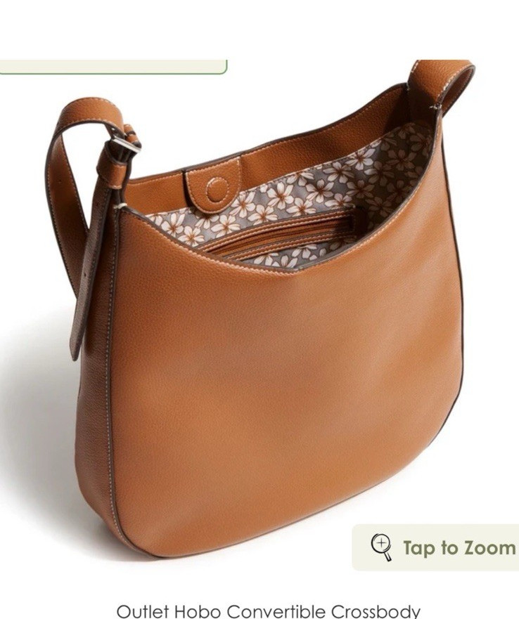Vera Bradley NWT Outlet Hobo Convertible Crossbody in Faux Leather