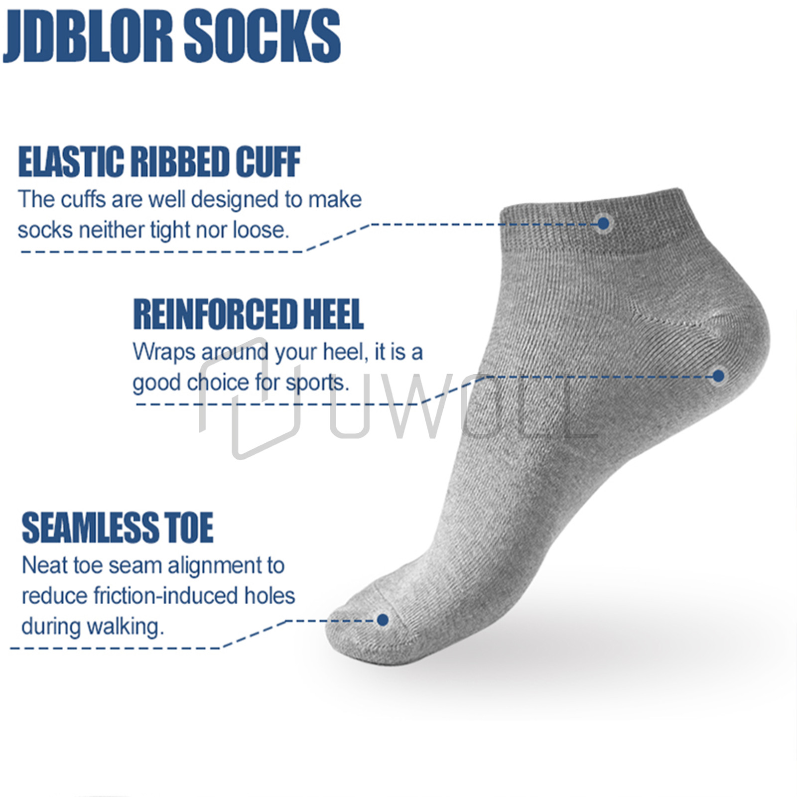 Ankle Socks Sport Cotton Crew Socks Low Cut Invisible for Men & Women
