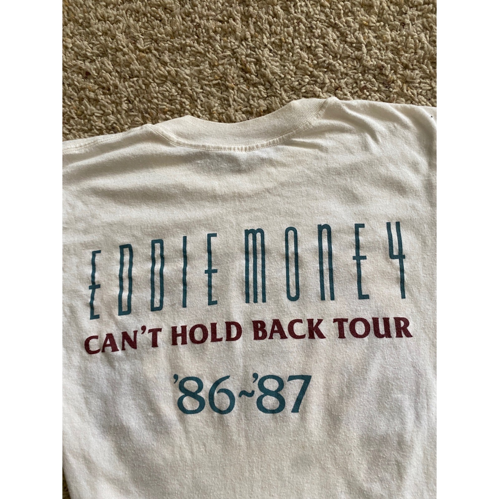 Vintage 1986 Eddie Money Cant Hold Back Tour Shirt Mens M Ched Single Stitch