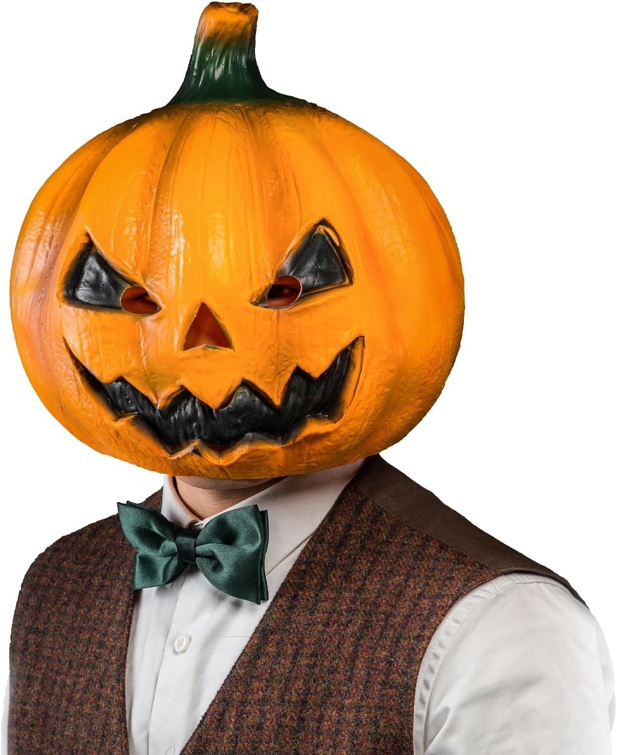 Eco-Friendly Pumpkin Head Mask for Halloween Parties – One Size Fits All
