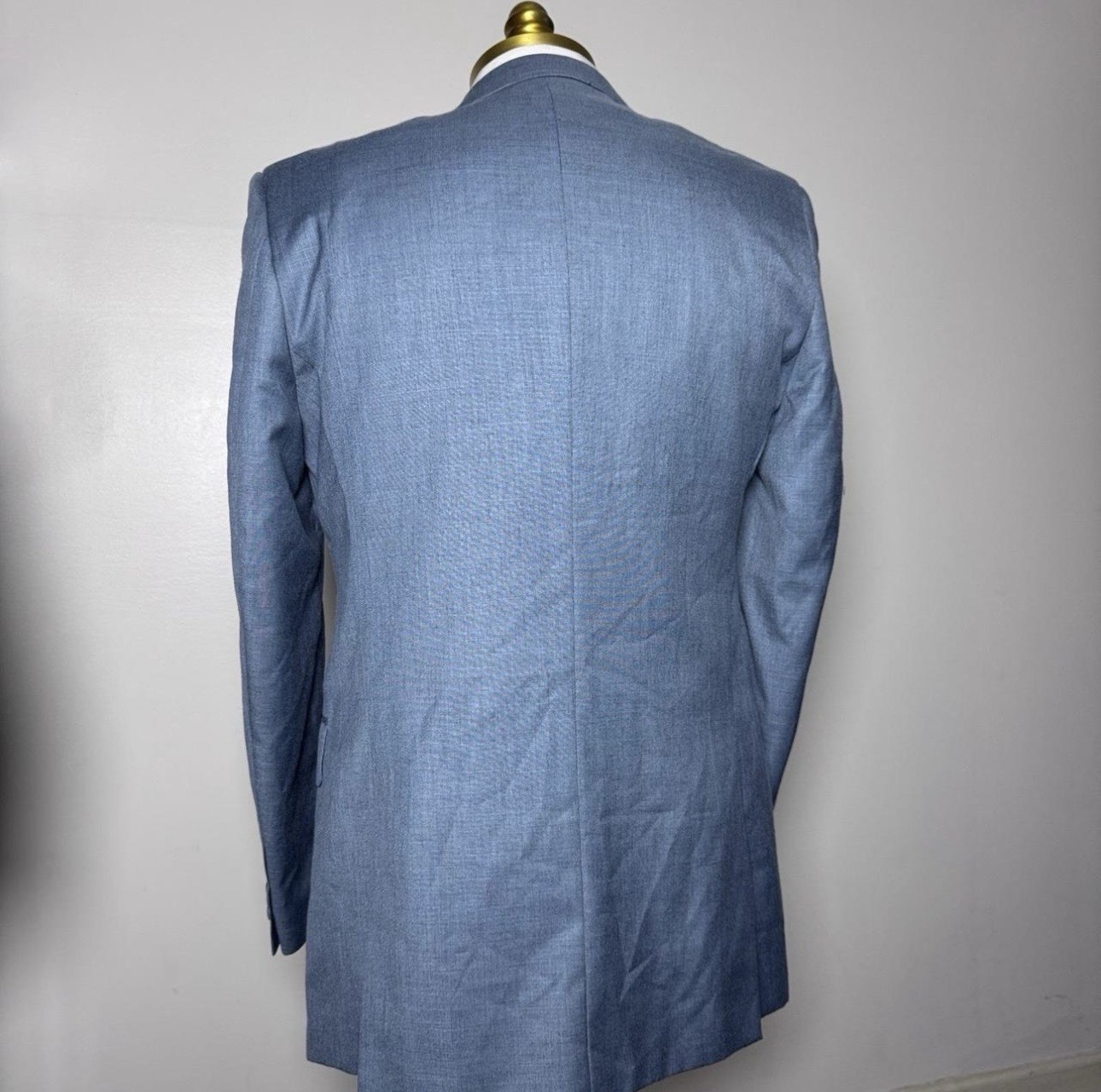 Bocaccio Uomo Men’s Blue 3-Piece Wool Twill Suit Regular Fit 38L