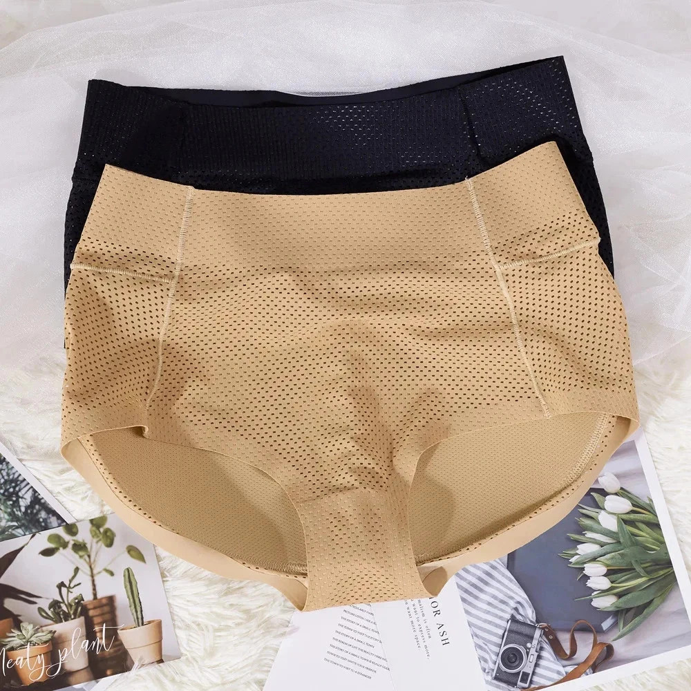 Women Seamless Padded Panties Butt Lifter Hip Enhancer Panty Shapewear-Underwear