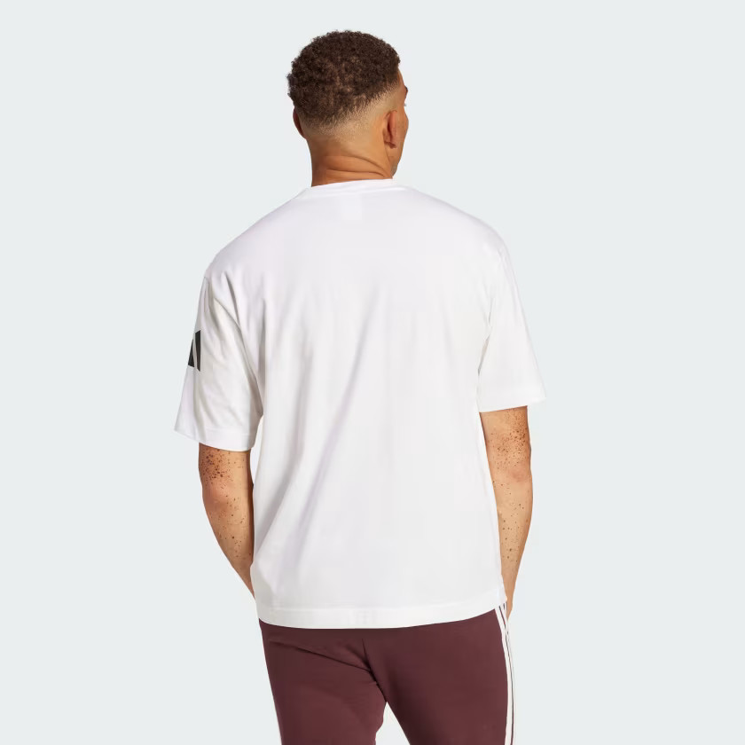 adidas men Essentials Loose Fit 3 Bar Logo Tee