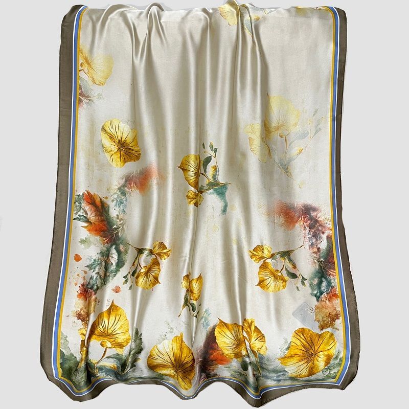 Silky Long Scarf 180x90CM Satin Wrap Lightweight Shawl Women Fashion Accessory