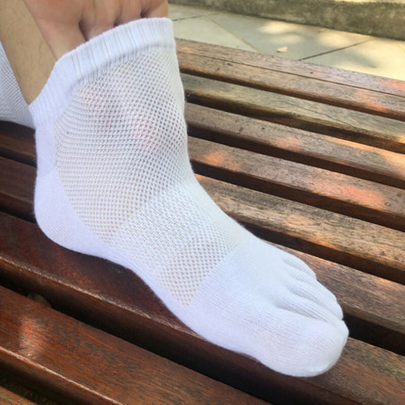 6 Pack Men Ankle Socks Five Finger Toe Cotton Sport Breathe Mesh Classic 7-11