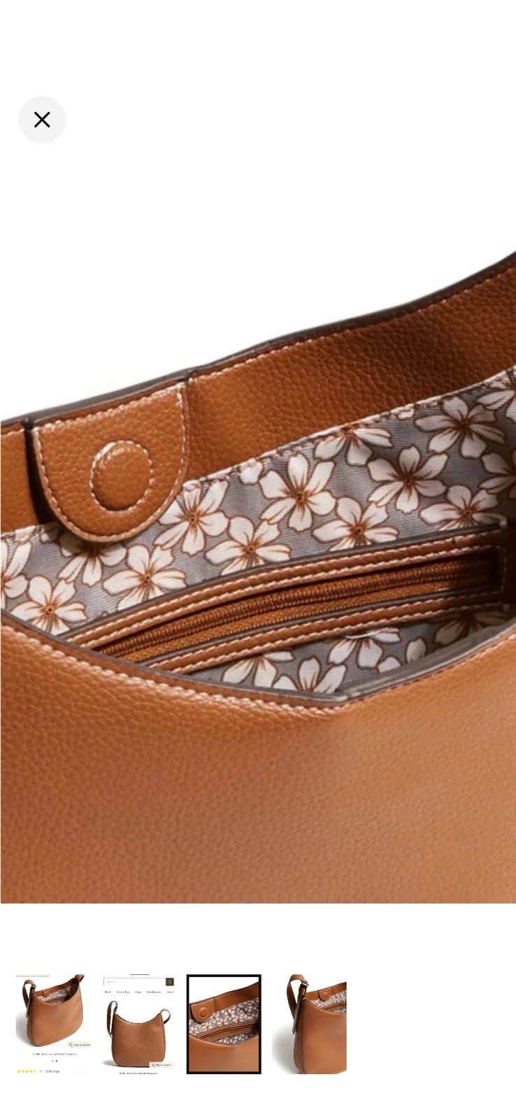 Vera Bradley NWT Outlet Hobo Convertible Crossbody in Faux Leather