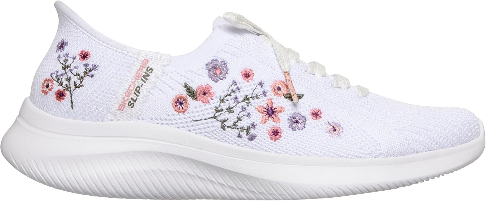 Skechers Womens Ultra Flex 4.0-Sweet Petals Hands Free Slip-ins – White – 9