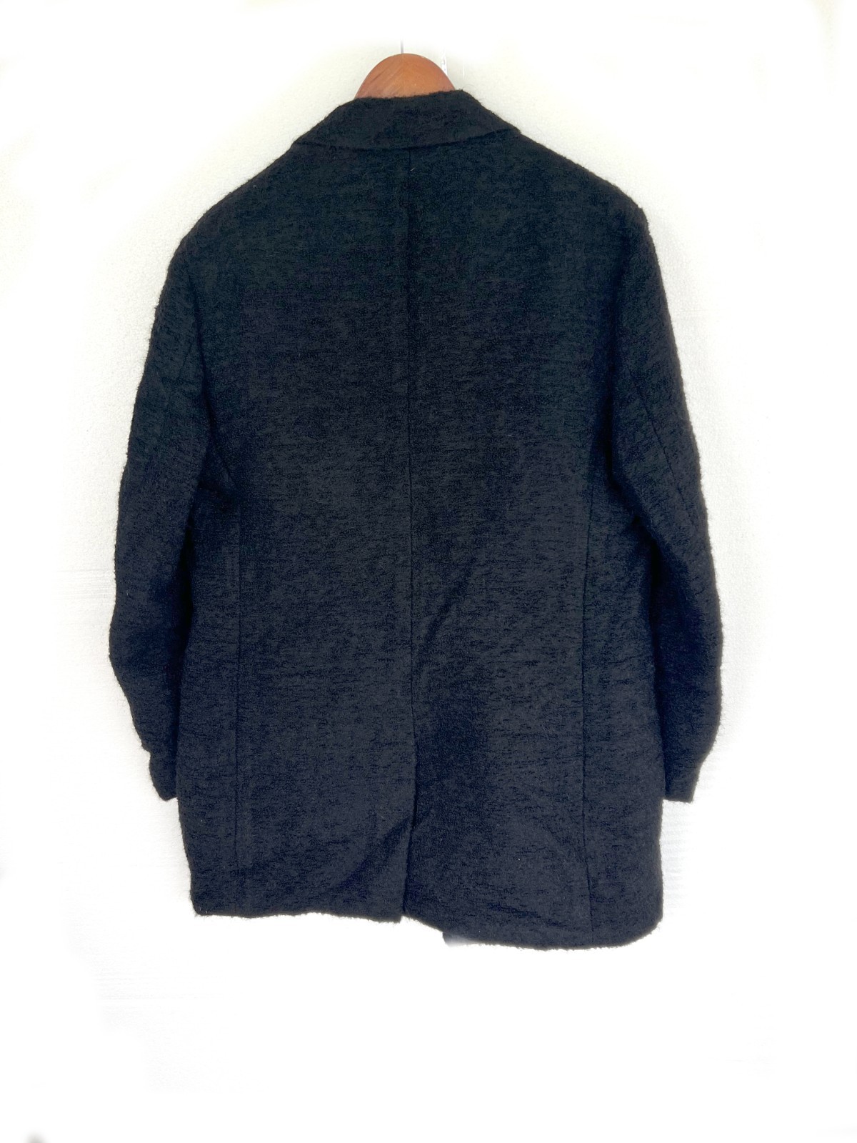 Gi Capri Napoli Men’s Wool Topcoat in Black, M