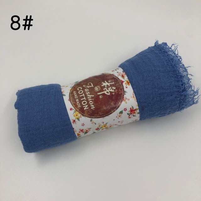 Women Head Scarves Autumn Long Scarf Cotton Hijab Spring Shawl Wrap Solid Linen