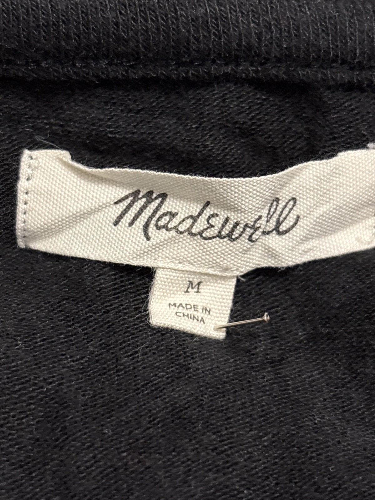 MADEWELL Women’s M Bodysuit Black Button Sleeveless Minimalist Capsule