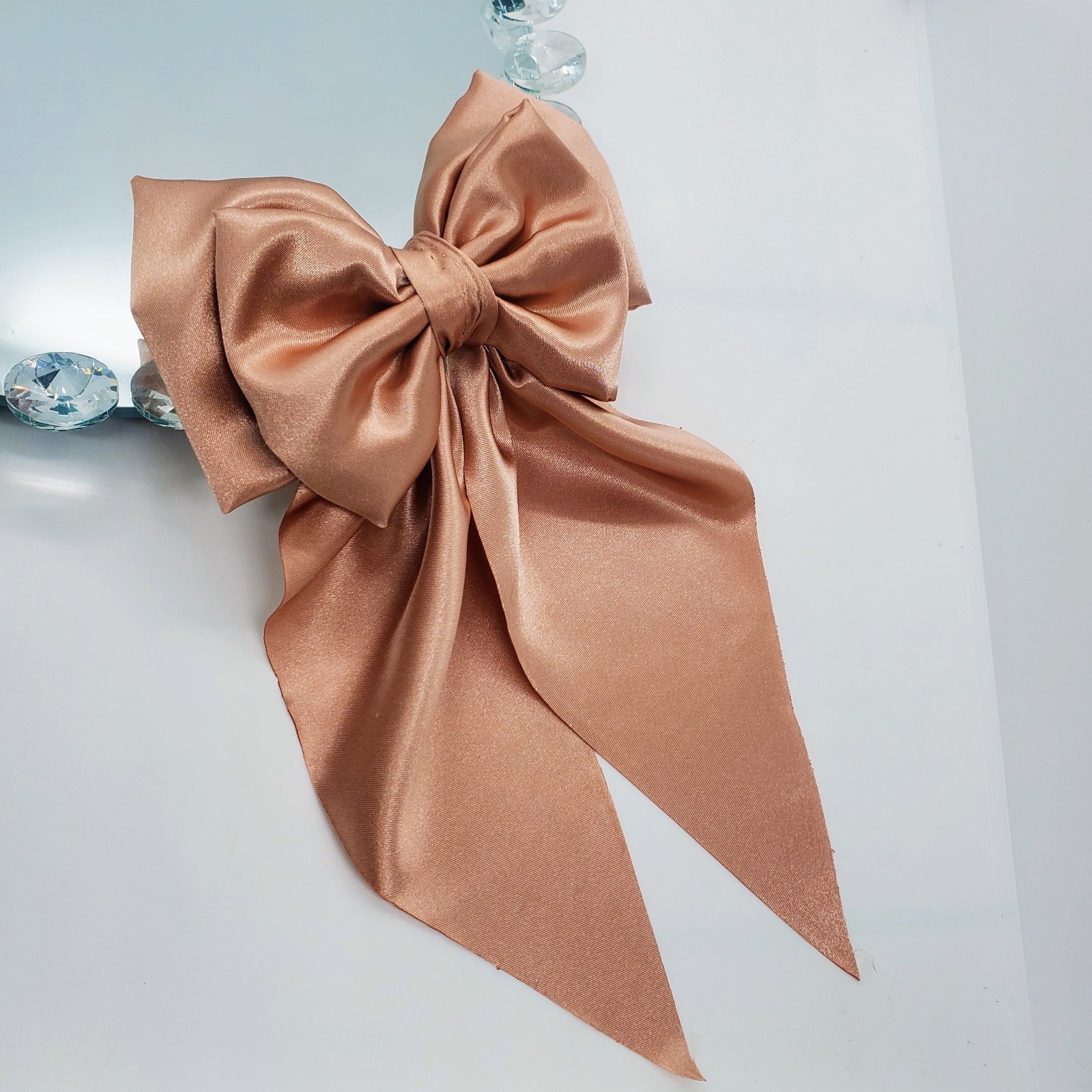 Coquette Hair Bow, satin hair bow with clip, 6 different colors