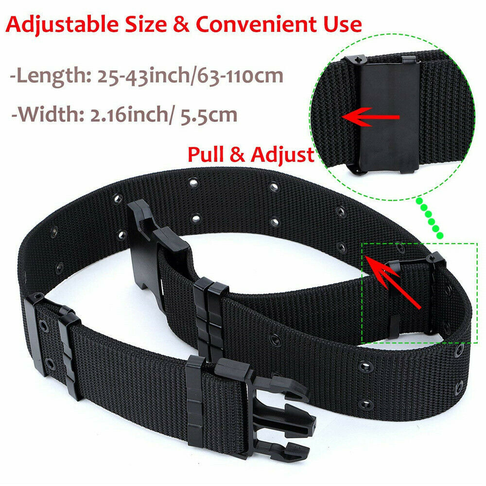 Men’s Heavy-Duty Tactical Nylon Belt – Police Security & Work Utility Gear Belt