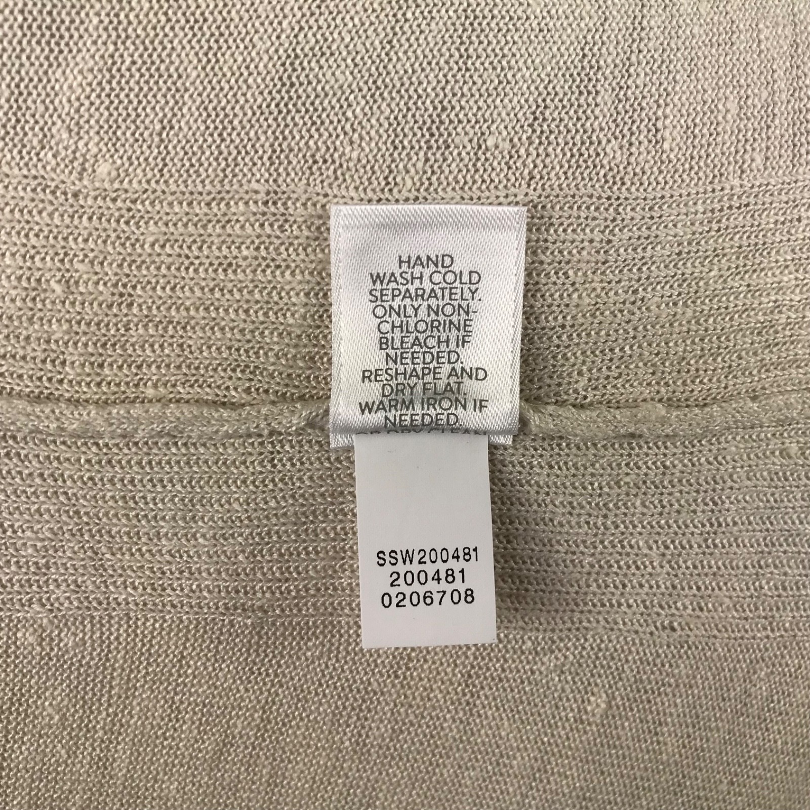 J Jill Beige Cardigan Long Vest Linen Blend Size M Sleeveless Minimalist Capsule