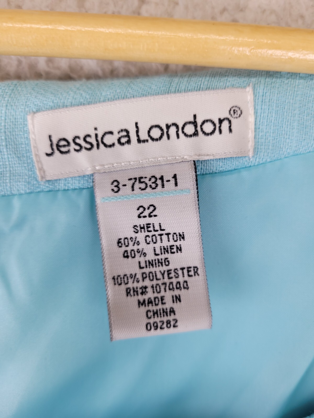 Jessica London Career Dress Womens 22 Blue Belted Milkmaid Old Money Back Zip