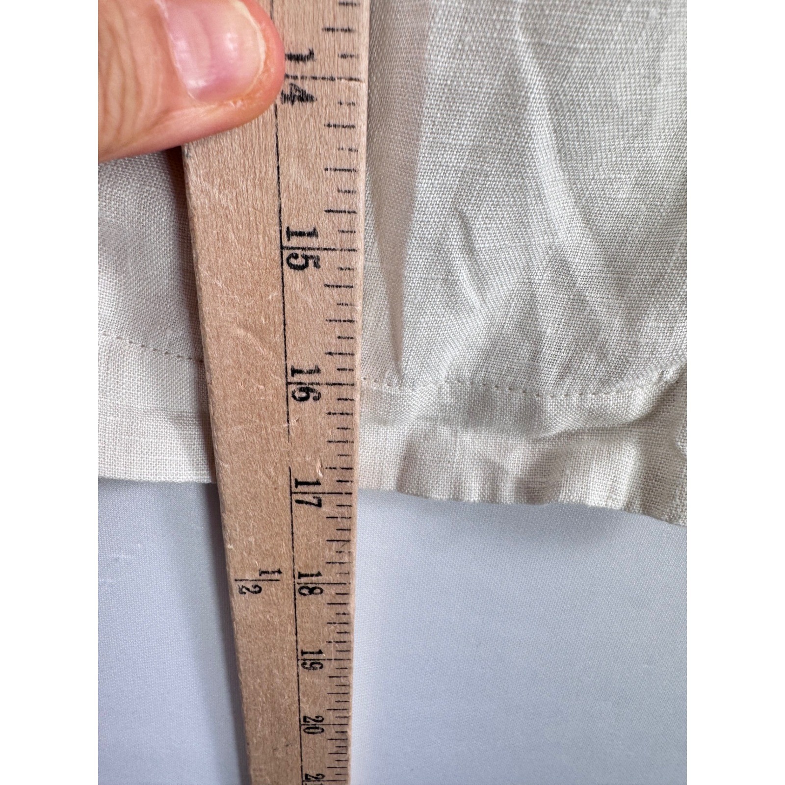 J.Crew Squareneck button-back top in linen relaxed loose money 90s sz M