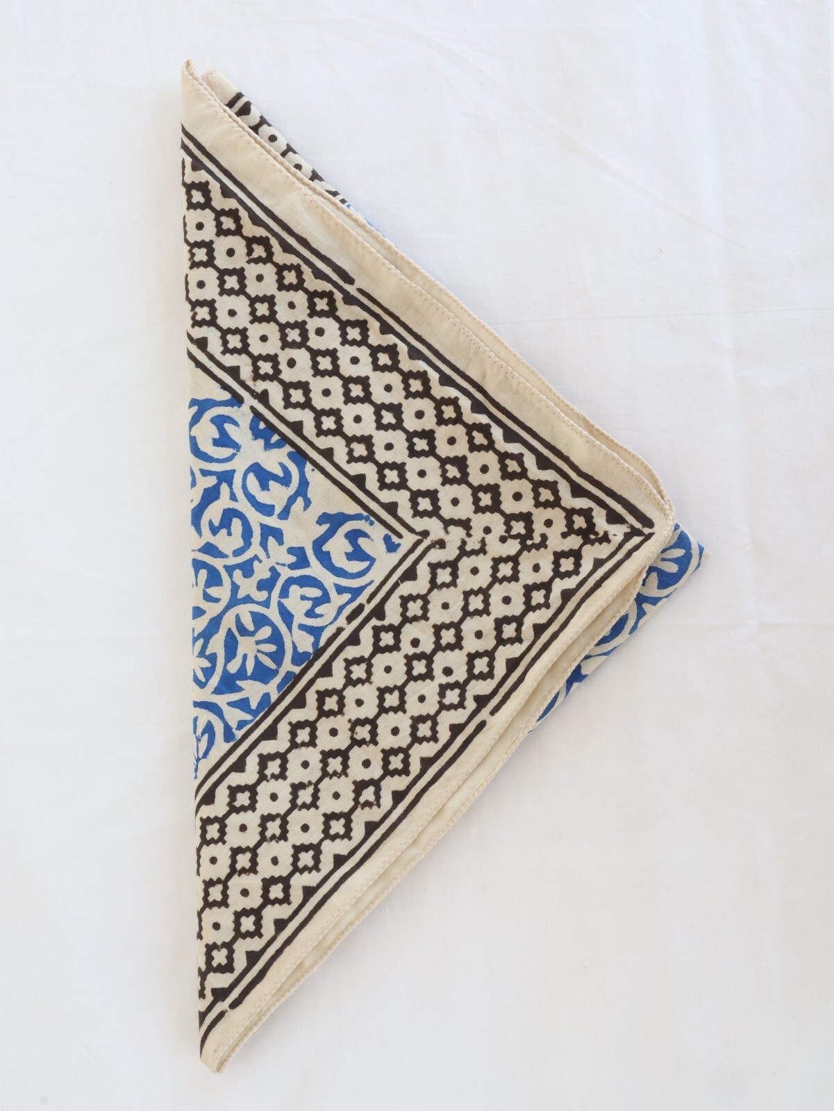 Cotton Bandana Bohemian Style 100% Cotton Neck Scarf Boho Hand Block Print Soft